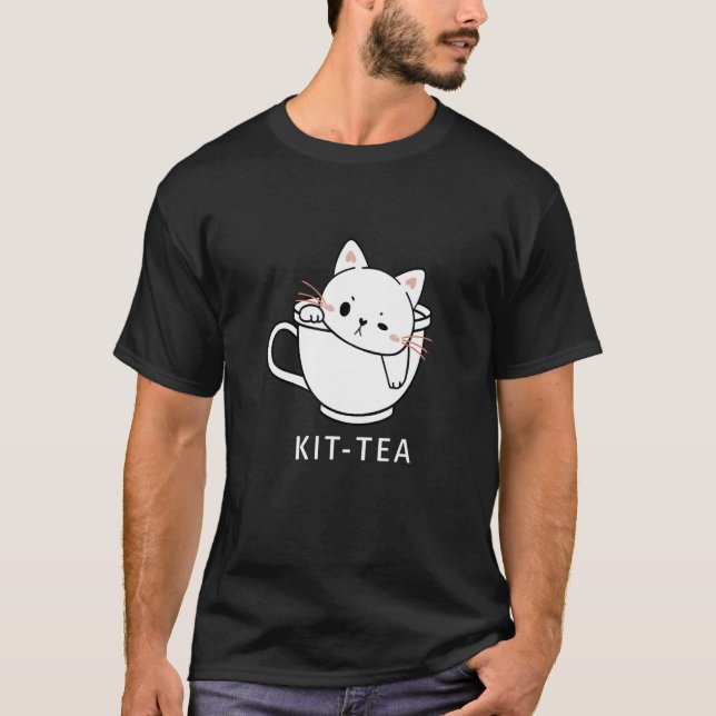 Camiseta Kit Chá Gato Fofo E  Gato Chá 2 (Frente)