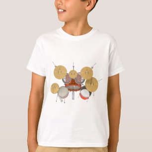 Camiseta Kit de Bateria Laranja: