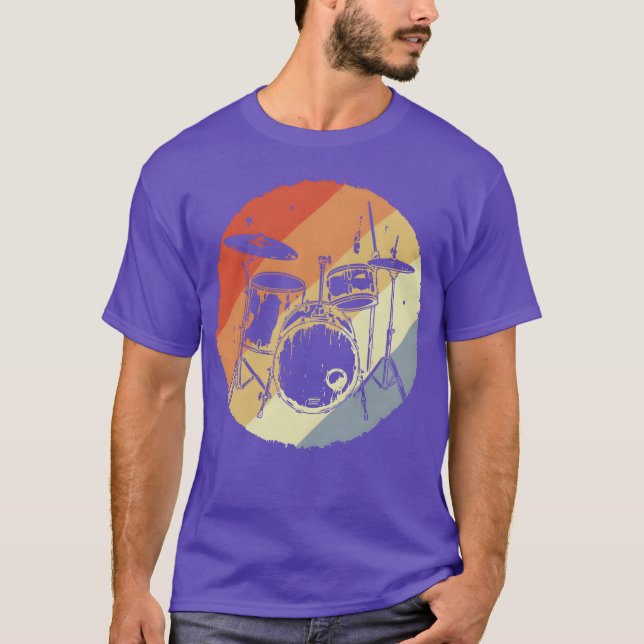 Camiseta Kit de Bateria Retro amigo (Frente)