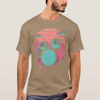 Camiseta Kit de Bateria Synthwave presente