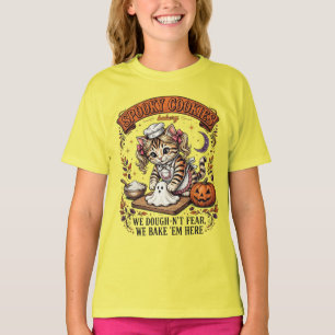 Camiseta Kit de Biscoitos Assustadores Kitten Bakery HALLOW