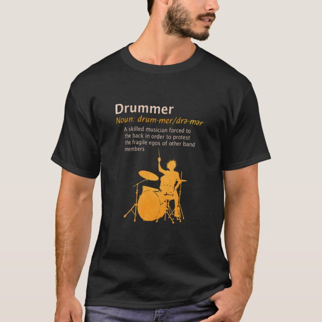 Camiseta Kit de Drummer Legal do Conjunto de Tambor de Bass (Frente)