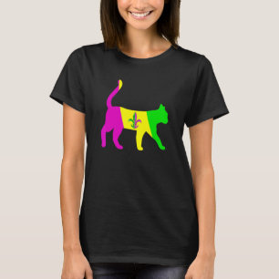 Camiseta Kit de Fantasia de Gato do Carnaval do Mardi Gras 