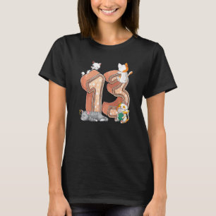 Camiseta Kit de festa de aniversário de 13 anos do gato Tre