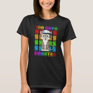 Camiseta Kit de Gatinho de 100 Dias Mais Inteligente Dia de