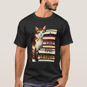 Camiseta Kit de Graduação Escolar de Gato de Diploma Estuda