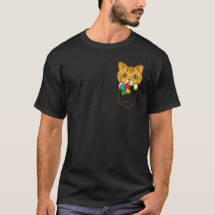 Camiseta Kit de Quebra-Cabeça do Gato de Bolso Conscientiza