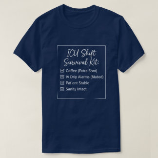Camiseta Kit de Sobrevivência para Enfermeira de UTI no Tur