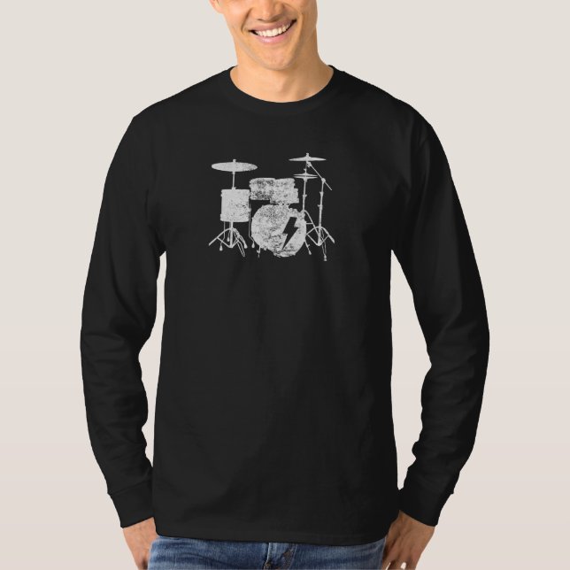 Camiseta Kit De Tambor Para Drummers Drummer (Frente)