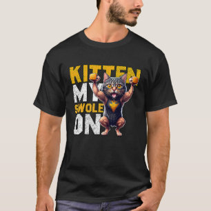 Camiseta Kit de Treino Gatinho Meu Swole no Treino Retro Ga