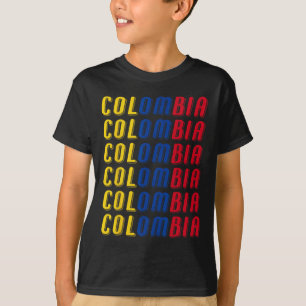 Camiseta Kit de Uniforme de Futebol Bandeira Colombiana 242