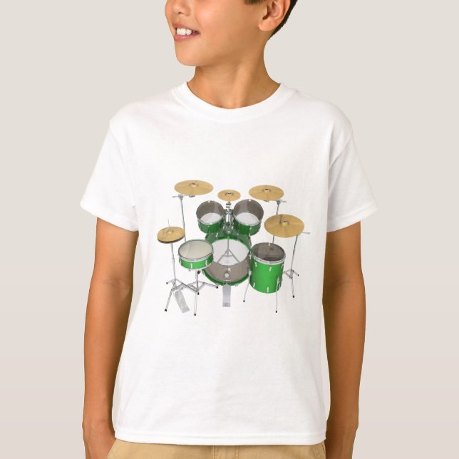 Camiseta Kit do tambor verde: (Frente)