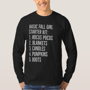 Camiseta Kit inicial da menina de outono básico Hocus pocus
