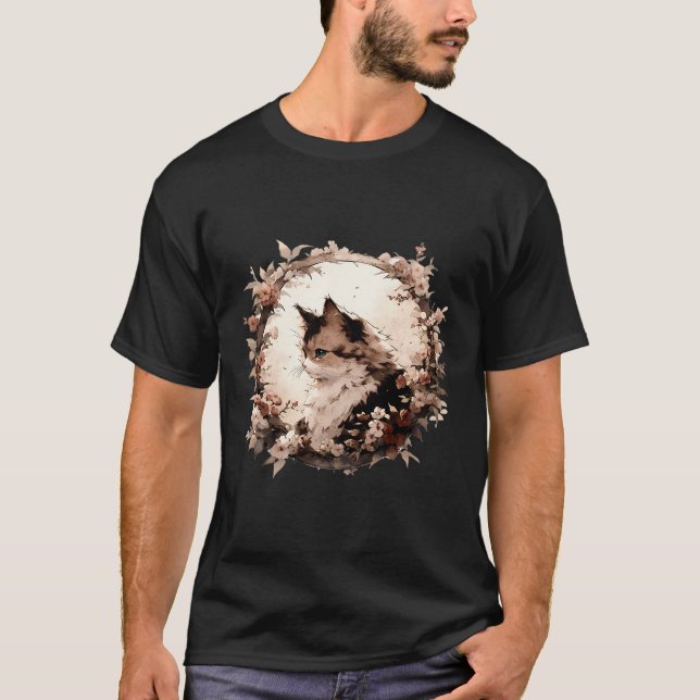 Camiseta Kit Nostálgico Neko Japonês Retro Aestético (Frente)