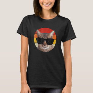Camiseta Kit Óculos De Sol Gato Antigo Gatinho Homens Mulhe