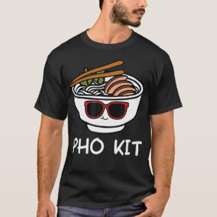 Camiseta Kit Pho Divertido Tigela de Macarrão Pho Culinária