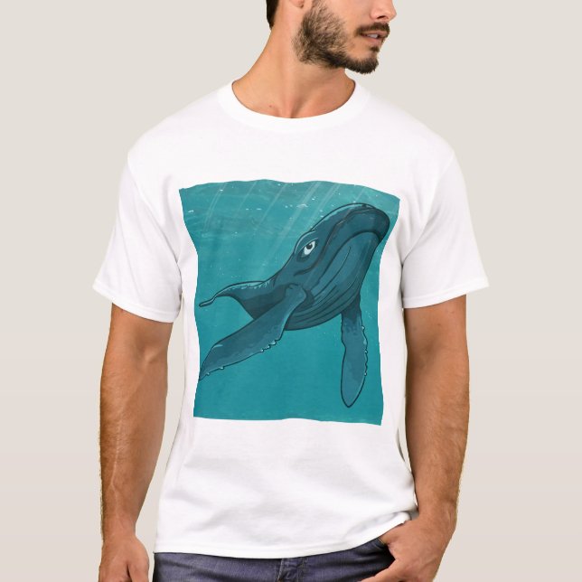 Camiseta Kit, Sperm Whale, Under The Water (Frente)