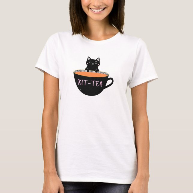 CAMISETA KIT-TEA BLACK CAT (Frente)