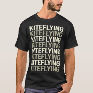 Camiseta Kite de Texto Branco Voando
