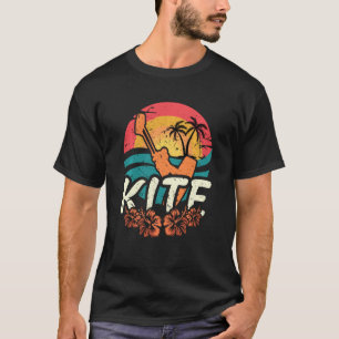 Camiseta Kite Surfer Vintage Sunset Island Retro Ki