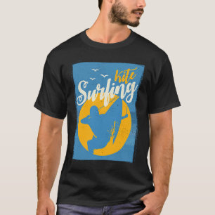 Camiseta Kite Surfing No Caminho Das Ondas E Seguindo O Wi