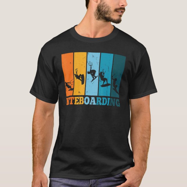 Camiseta Kiteboard Kitesurf Kiteboarding Kitesurfing Retro  (Frente)