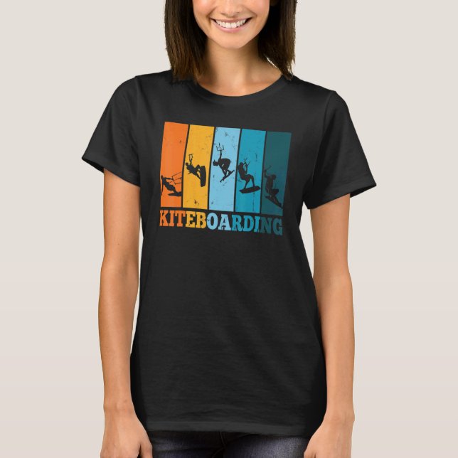 Camiseta Kiteboard Kitesurf Kiteboarding Kitesurfing Retro  (Frente)