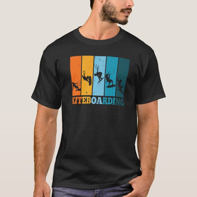 Camiseta Kiteboard Kitesurf Kiteboarding Kitesurfing Retro  (Frente)