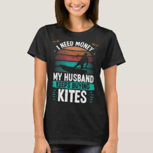 Camiseta Kiteboard Vintage Marido comprando Kites Kitesurf