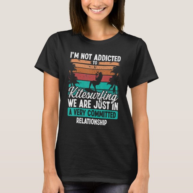 Camiseta Kiteboarder Committed Relationship Vintage Kitesur (Frente)