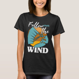 Camiseta Kiteboarder Siga O Surf Kite De Gateiro Eólico K