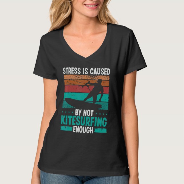 Camiseta Kiteboarding Vintage Kitesurfing Retro Kiteboarder (Frente)