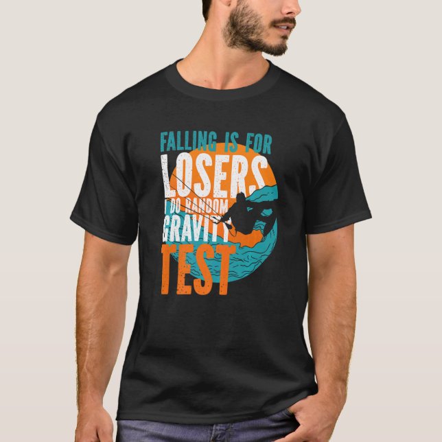 Camiseta Kitesurfer Calling É Para Perdedores Eu Faço Grávi (Frente)