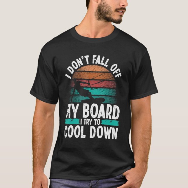 Camiseta Kitesurfer I dont fall down Funny Kiteboarder Vint (Frente)