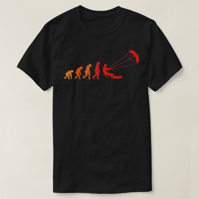 Camiseta Kitesurfing Evolution Sufing Surfer Gift Kitesurfi (Frente do Design)