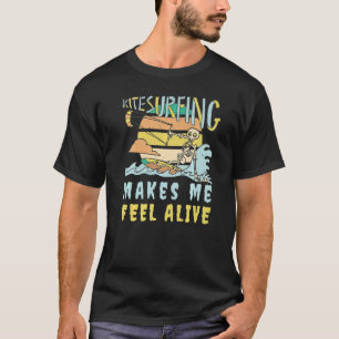 Camiseta Kitesurfing me faz sentir vivo a pele do surfe de
