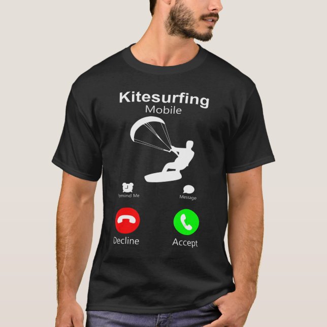 Camiseta Kitesurfing Móvel Kiteboard Água Sur (Frente)
