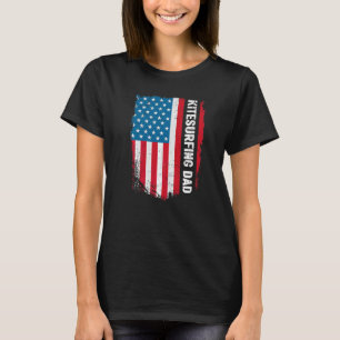 Camiseta Kitesurfing Pai America USA Flag Patriot Vintage
