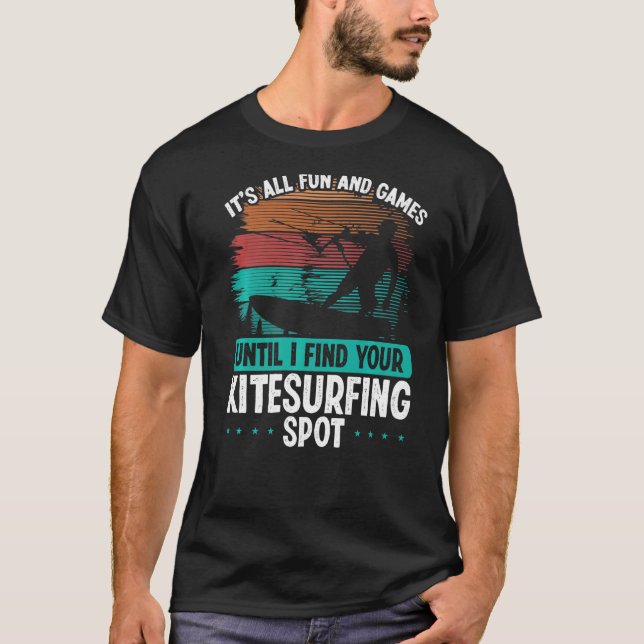 Camiseta Kitesurfing Spot Kitesurf Kite Kiteboarder Vintage (Frente)