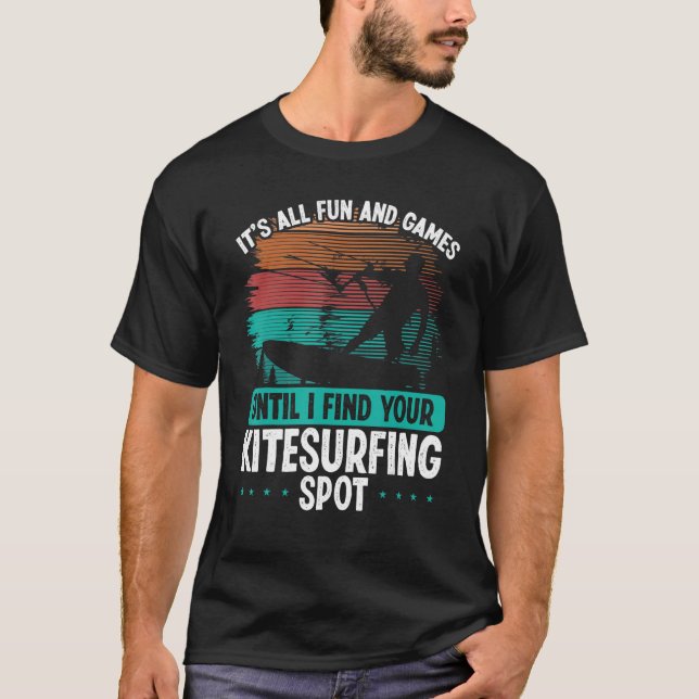 Camiseta Kitesurfing Spot Kitesurf Kite Kiteboarder Vintage (Frente)