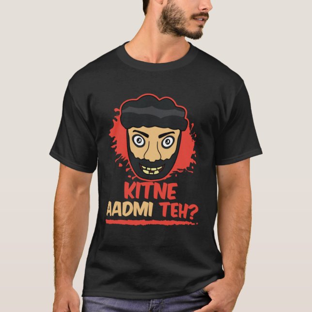 Camiseta Kitne Aadmi Teh Desi Bollywood Sarcastic  Hindi Pu (Frente)