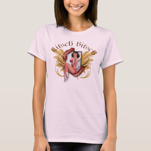Camiseta Kitsch Bitsch : Kitschy Kute Kowgirl Pin-Up (Frente)