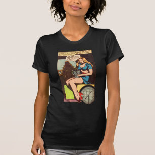 Camiseta Kitsch Vintage Quic Girl Indicator está Ativo'