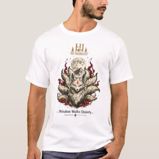Camiseta Kitsune de Nove Caudas - Estética da Mitologia Jap