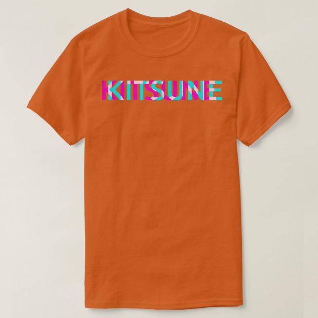 Camiseta Kitsune Fox Japanese Glitch Anime Aesthetic Vaporw (Frente do Design)