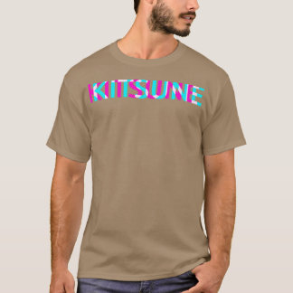 Camiseta Kitsune Fox Japonês Glitch Anime Estético Vaporw