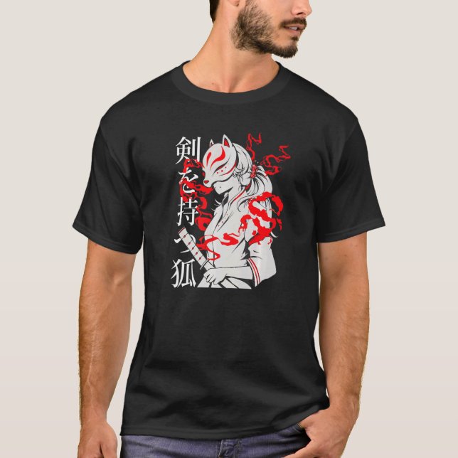 Camiseta Kitsune Fox Spirit Animal Inari Fox (Frente)