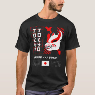 Camiseta Kitsune Fox Tokyo City