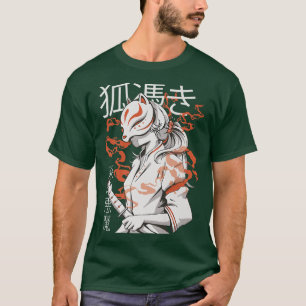 Camiseta Kitsune Japonês Samurai Ninja (2)