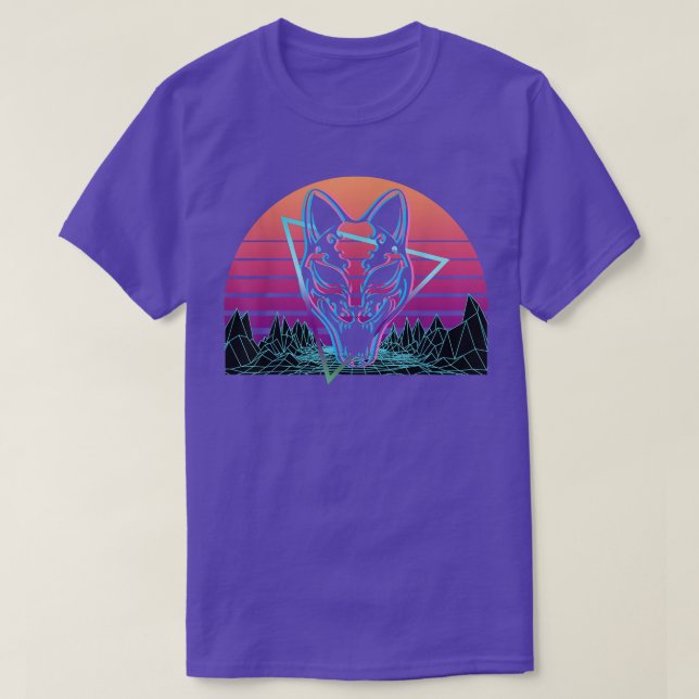 Camiseta Kitsune Mask Fo Mask Retro (Frente do Design)